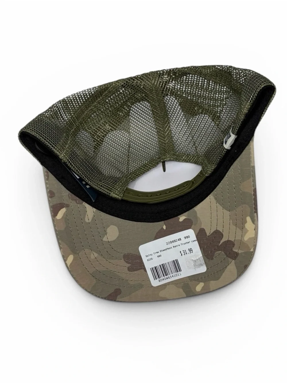 Salty Crew Camo Trucker Mesh Back Snapback Adjustable Hat Cap‎